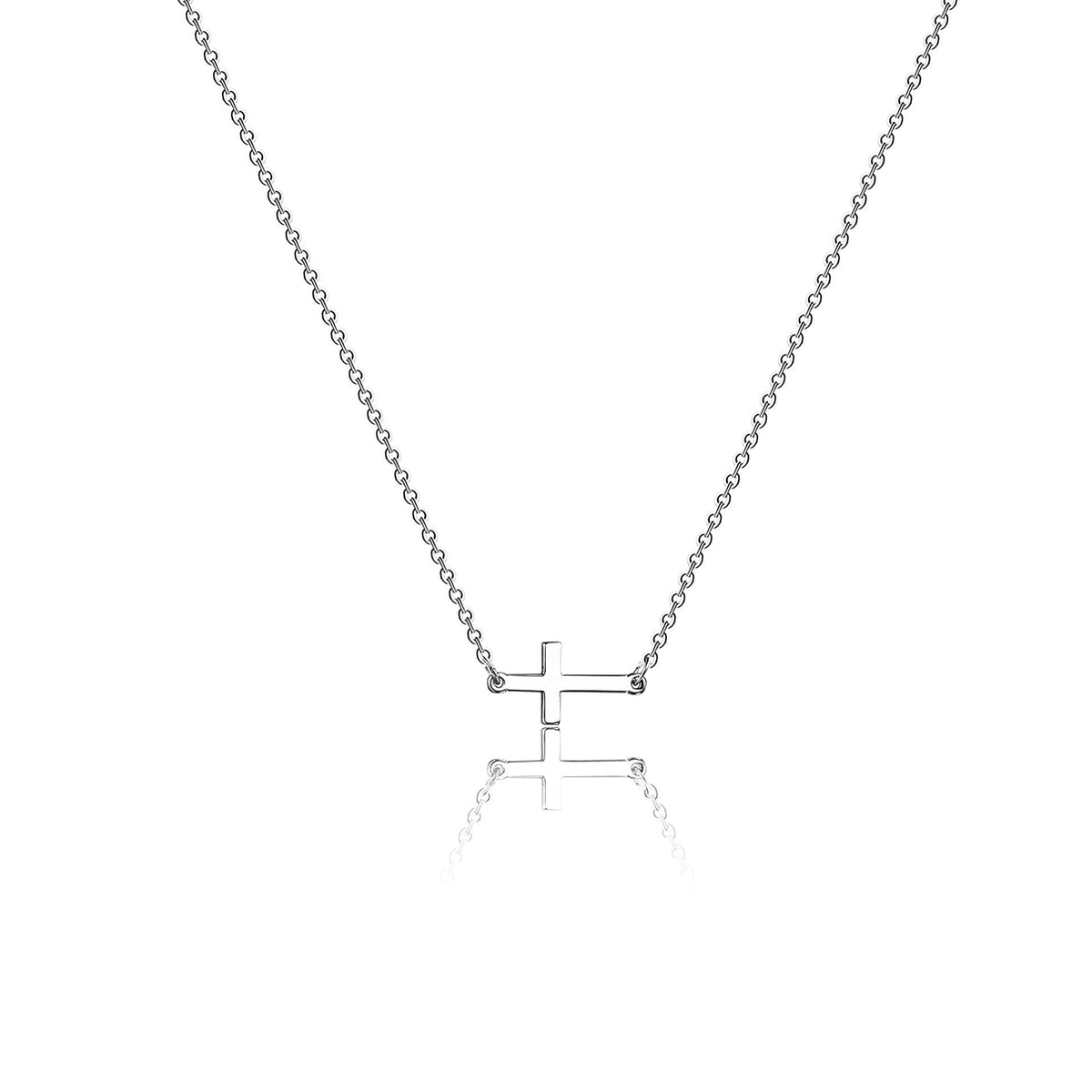 Women's Stainless Steel Cross Chain Clip Beads Bead Refined Necklace