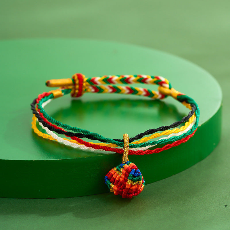 Dragon Boat Festival Colorful Rope Carrying Strap Handmade Braided Adult Bracelet