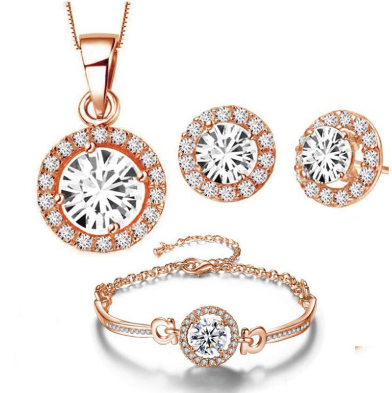 Can Be Equipped With Watch Bridal Eight Hearts Jewelry Set