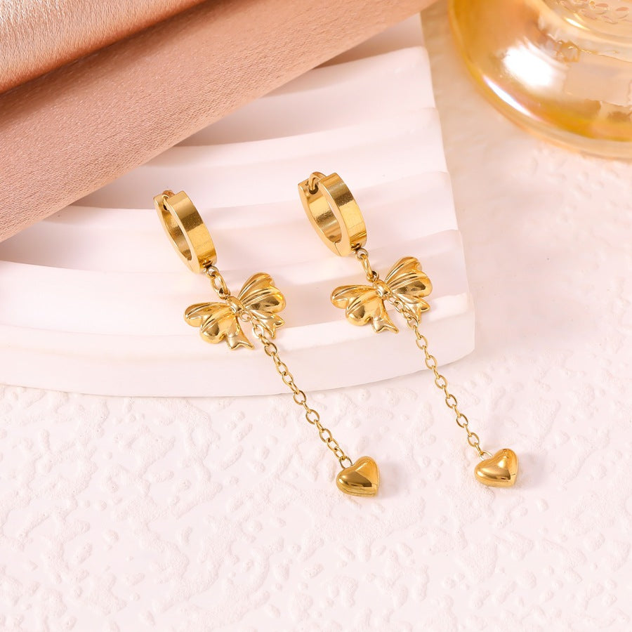 Fashion Tassel Light Luxury Bow Female Titanium Steel No Fading Bracelets