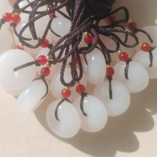 Natural White Jade Safety Buckle Live Pendants