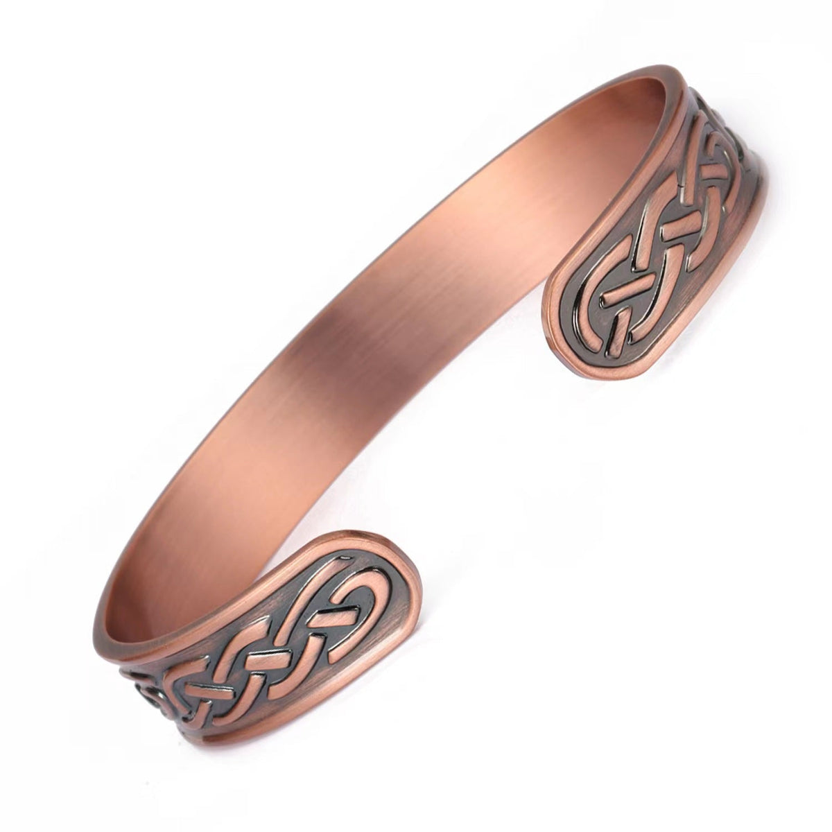 Women's & Men's Retro Red Copper Fashion Personality Striped Magnet Water Bracelet