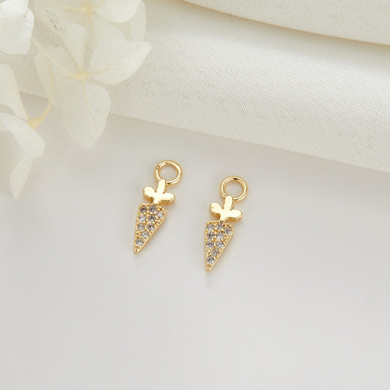 Ear Clip Small Zircon Rainbow Fishtail Lightning Unique Pendant