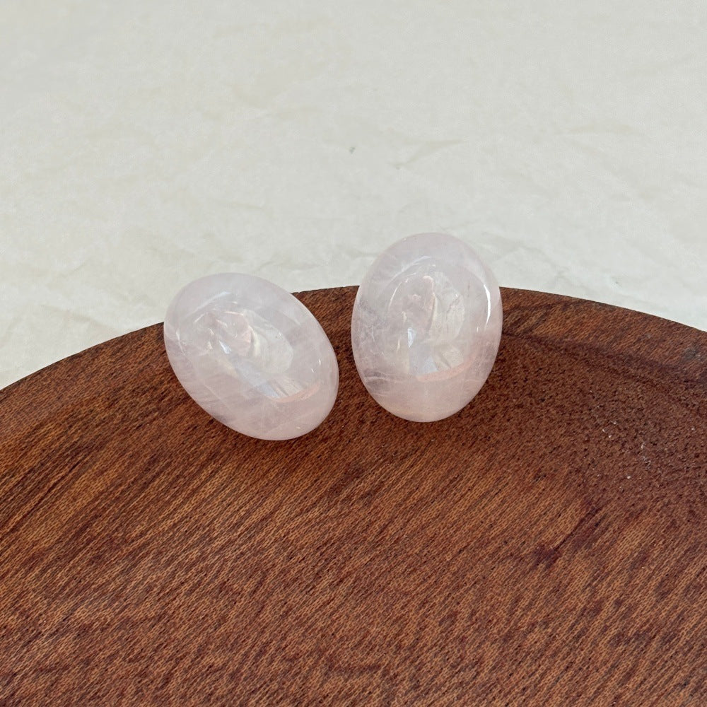 Women's Simple Dopamine Color Matching Candy Steamed Bread Beads Natural Rings