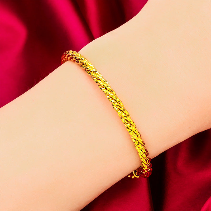 Women's Vietnam Placer Gold Starry Buckle Hidden Bracelet