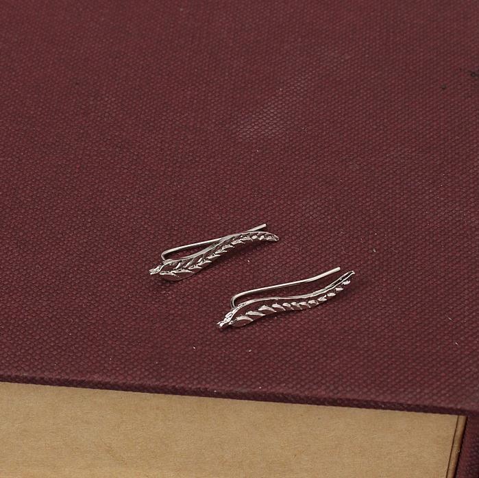 Mini Sprout Small Leaf Ear Elf Leaves Clip Stud Earrings