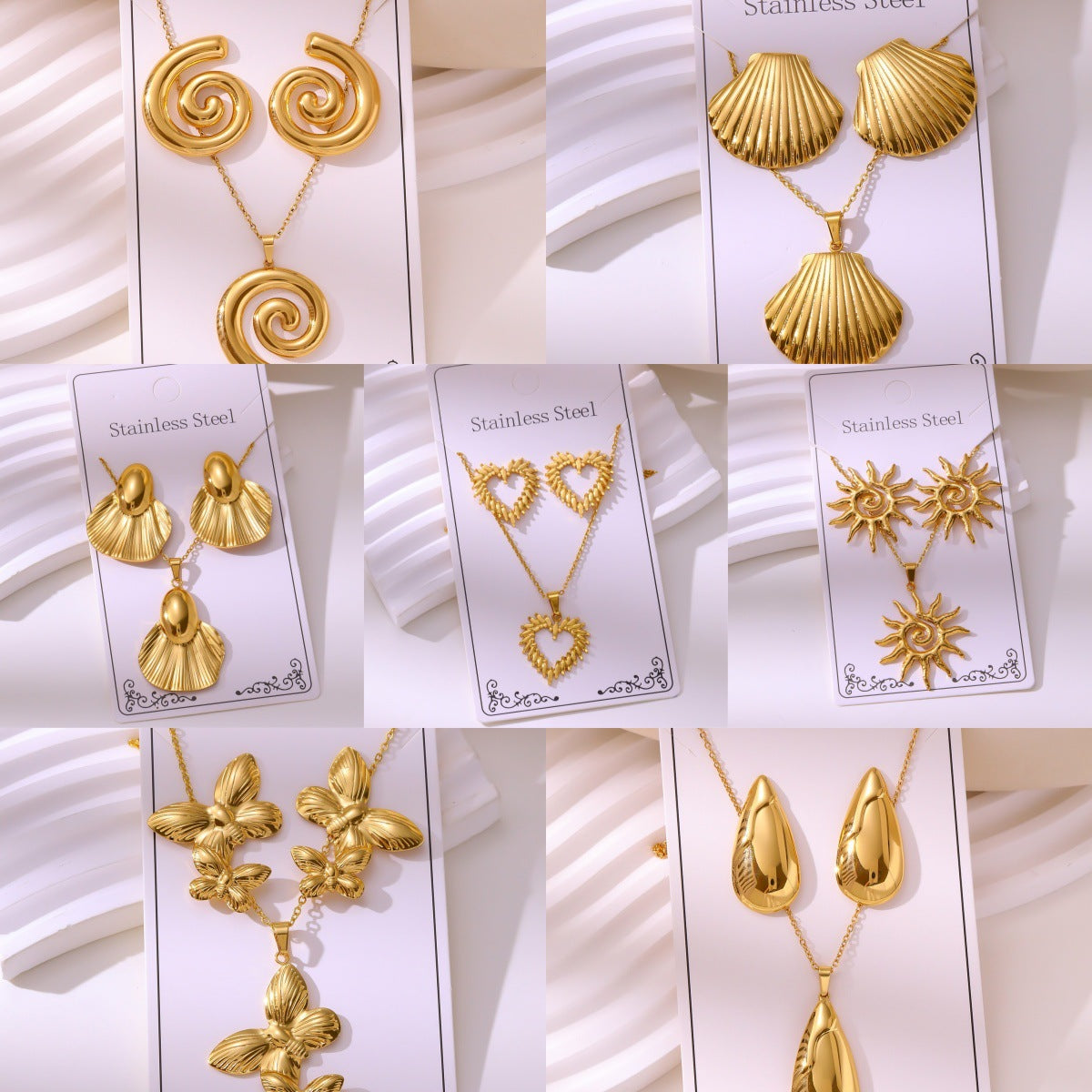 Hydraulic Suit Butterfly Love Irregular Personality Jewelry Set