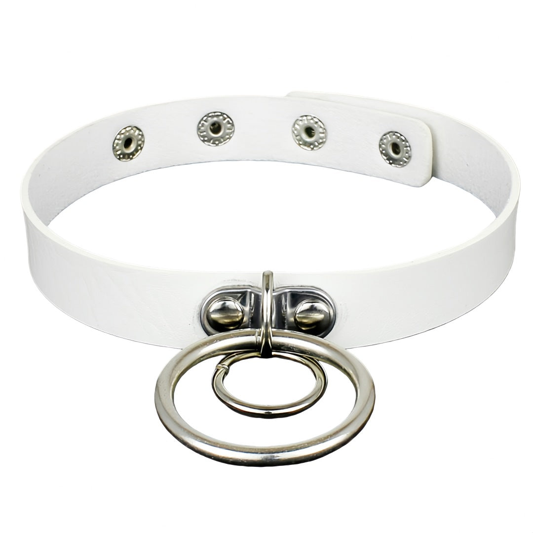 Leather Fashion Punk Rock Nightclub Hip Hop Double Female Neck Bracelets