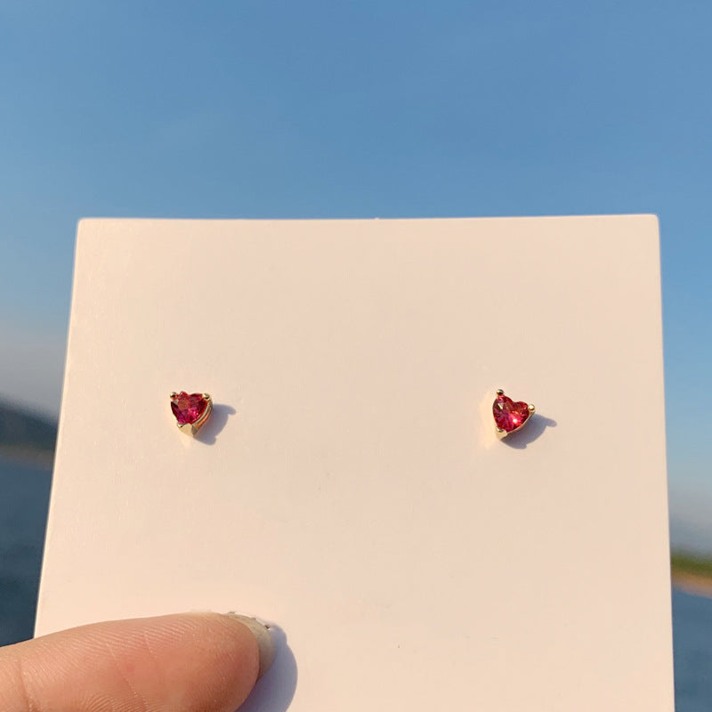 Women's Needle Trendy Small Gold Crowns Personality Simple Stud Earrings