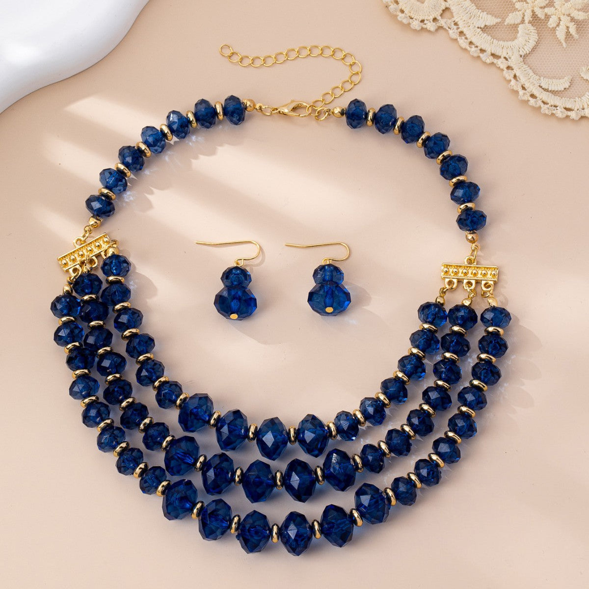 Women's Crystal Suite Retro Affordable Luxury Fashion Earrings