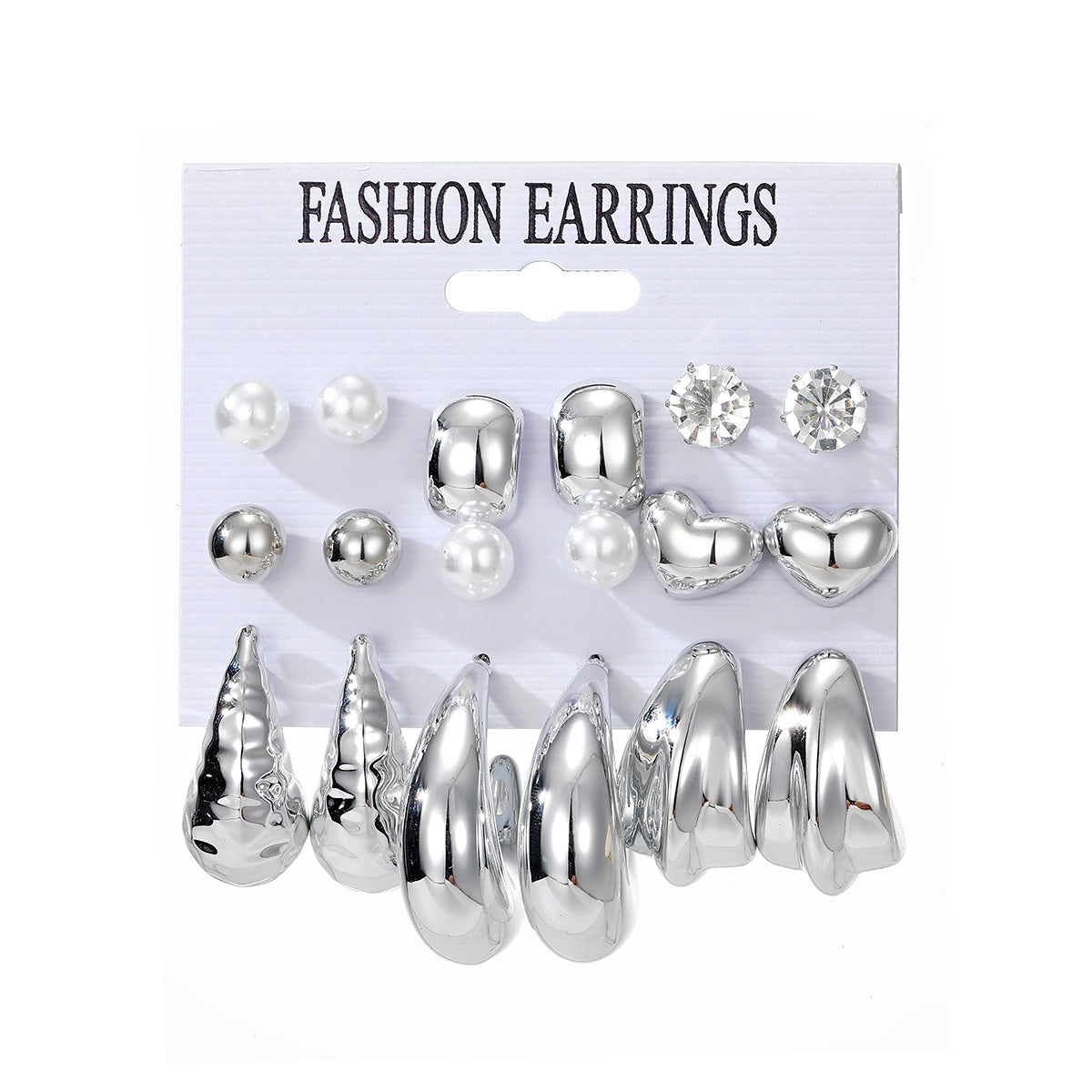 Design Butterfly Heart Water Drops Diamond Imitation Earrings