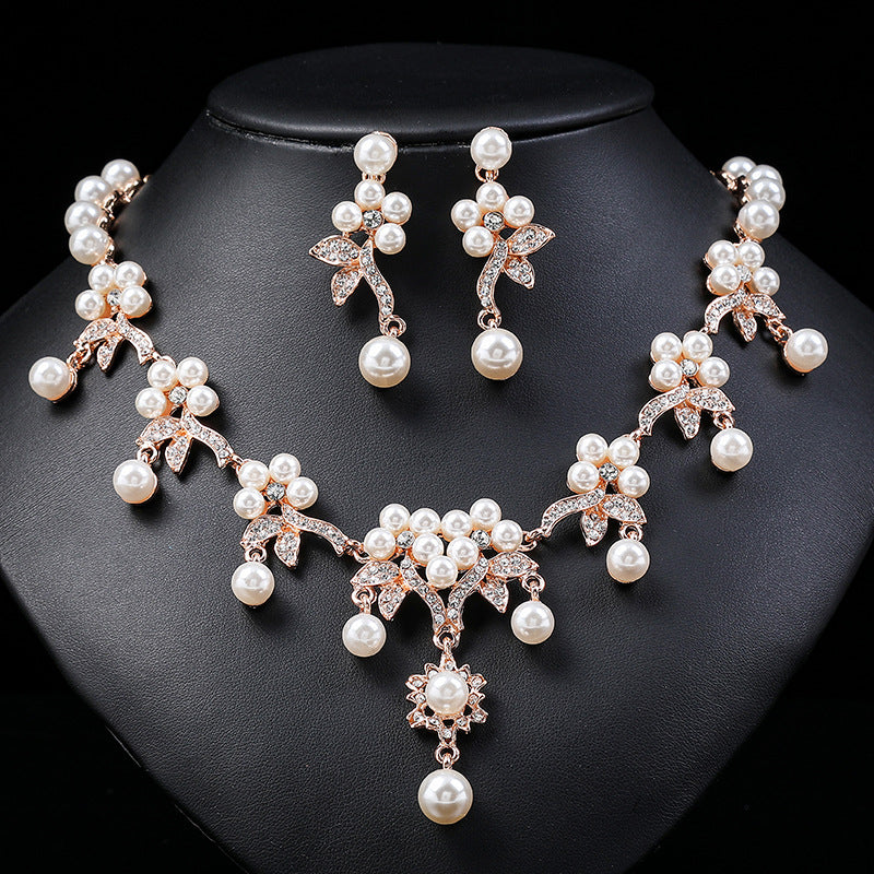 Branch Shape Pearl Ethnic Style Retro Clavicle Chain Bridal Necklaces