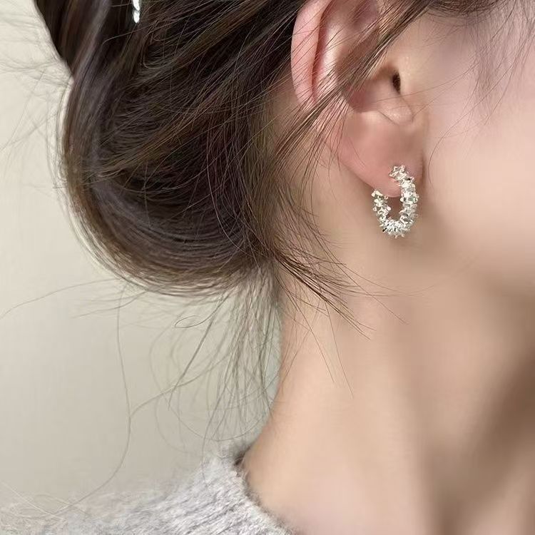 Zircon Cross Female Design High-grade Small Rings