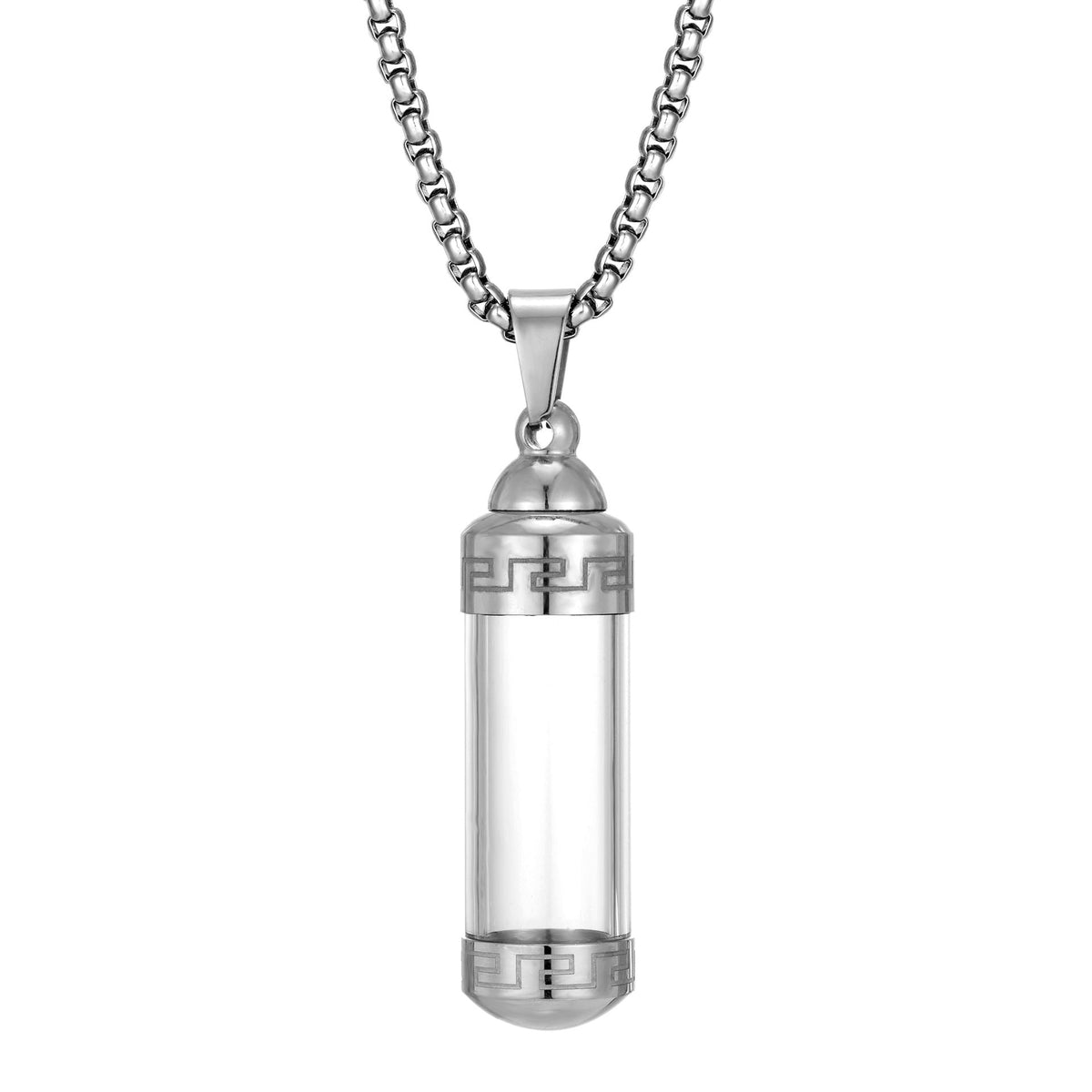 Steel Can Open Transparent Perfume Box Popular Cinerary Casket Close Pendant