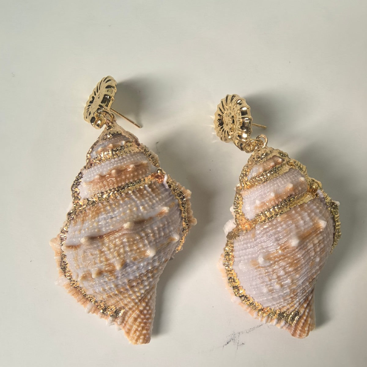 Ocean Style Natural Shell Conch Long Earrings
