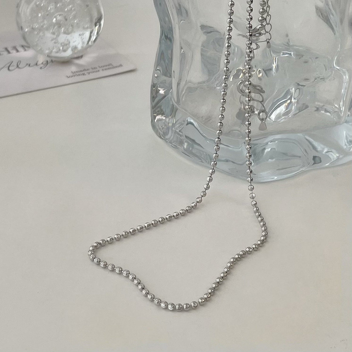 Crescent Round Beads Personality Simple Trendy Necklaces