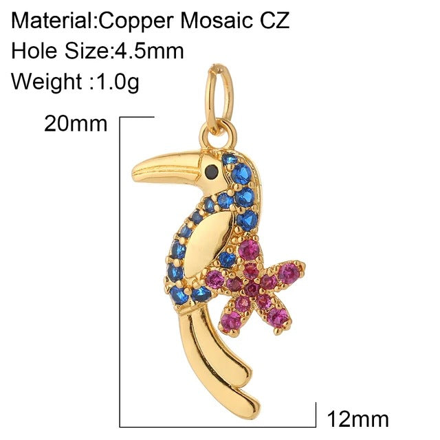 Cherry Bee Copper Animal Plant Golden Pendant