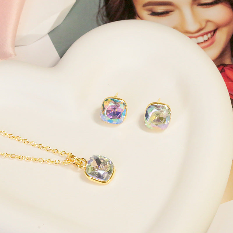 Women's Korean Style Elegant Colorful Diamond Fashion Rings