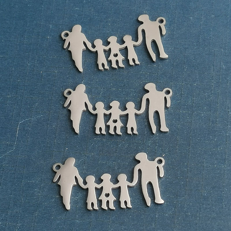 Titanium Steel Five Family Fashion Stainless Pendant