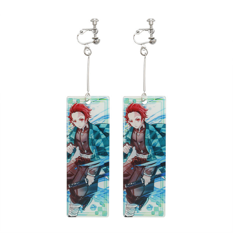 Anime Peripheral No Stove Door Ear Clip Rings