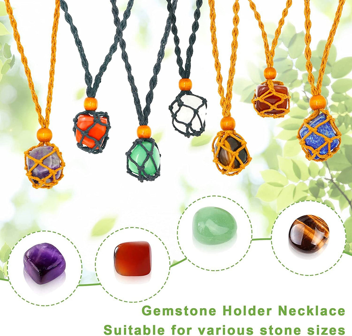 Large Particle Irregular Natural Stone Yoga Net Bracelets