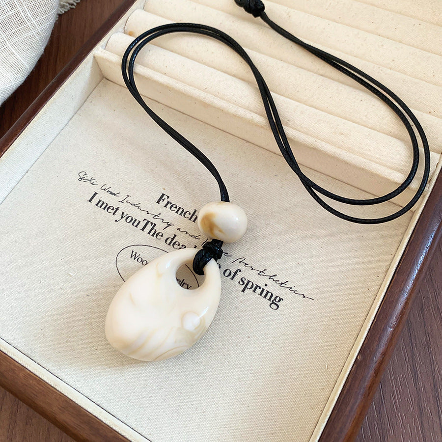 Acrylic Beaded Love Fashion Trend Clavicle Chain Vacation Jewelry Set