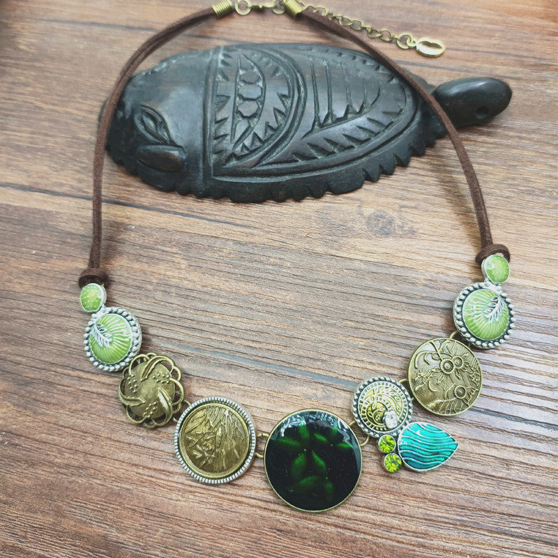 Leather String Female Temperament Wild Ethnic Necklace