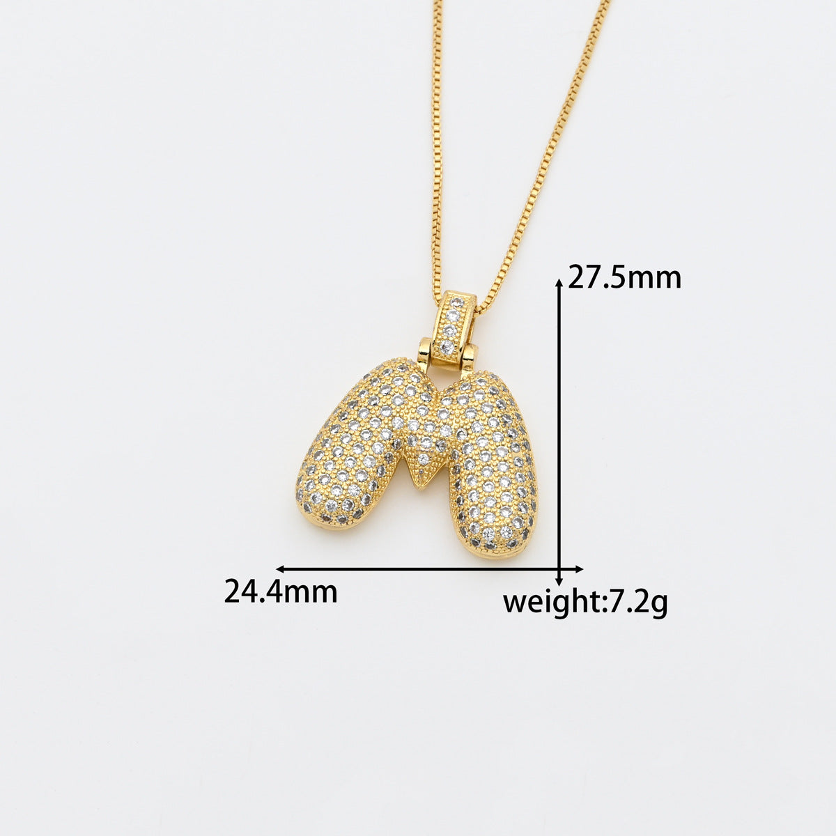 Micro Inlay Hip Hop Letters English Pendant