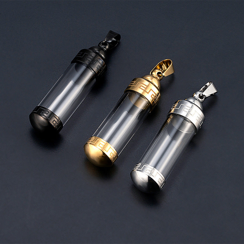 Steel Can Open Transparent Perfume Box Popular Cinerary Casket Close Pendant