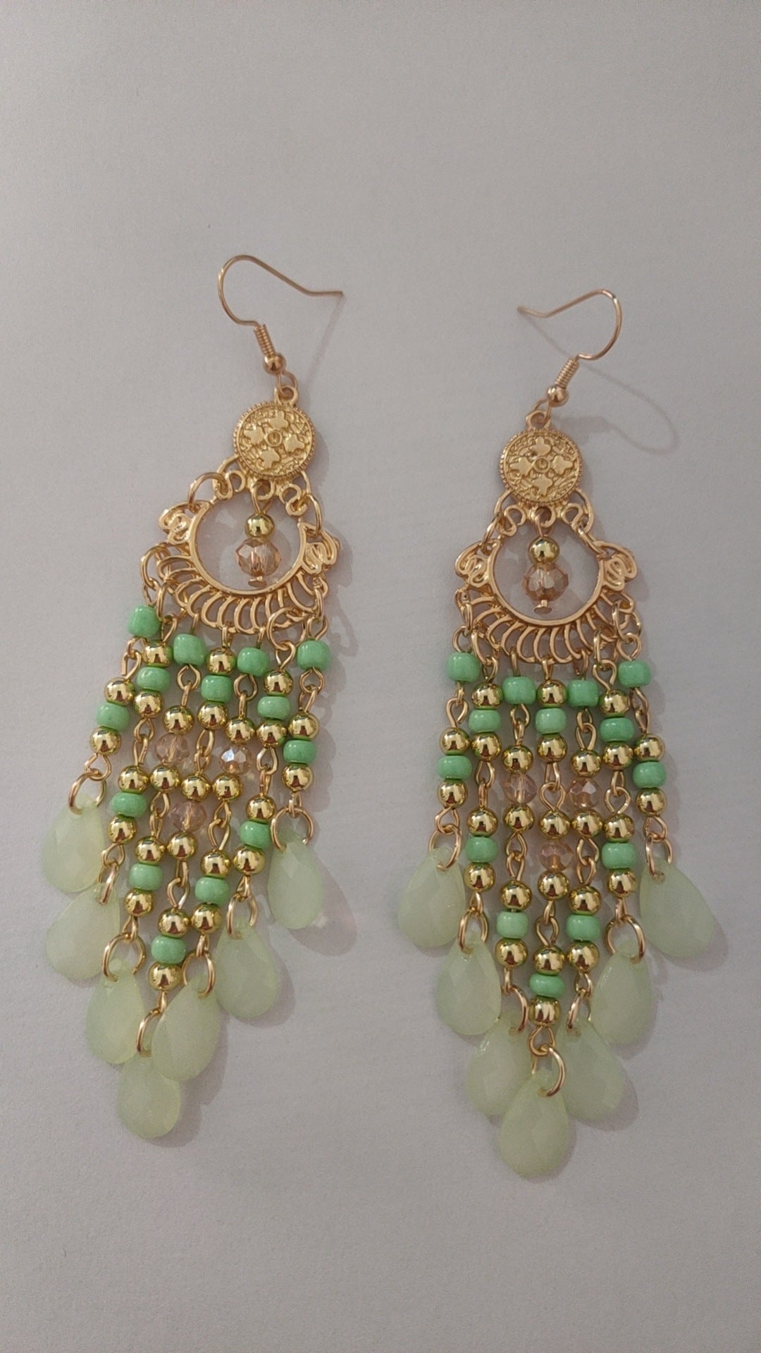 Bohemian Gem All Match Water Drop Tassel Earrings