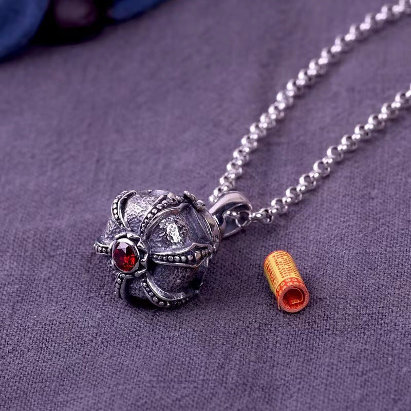 Men's Sier Gourd Alchemy Stove Open Fashion Pendant