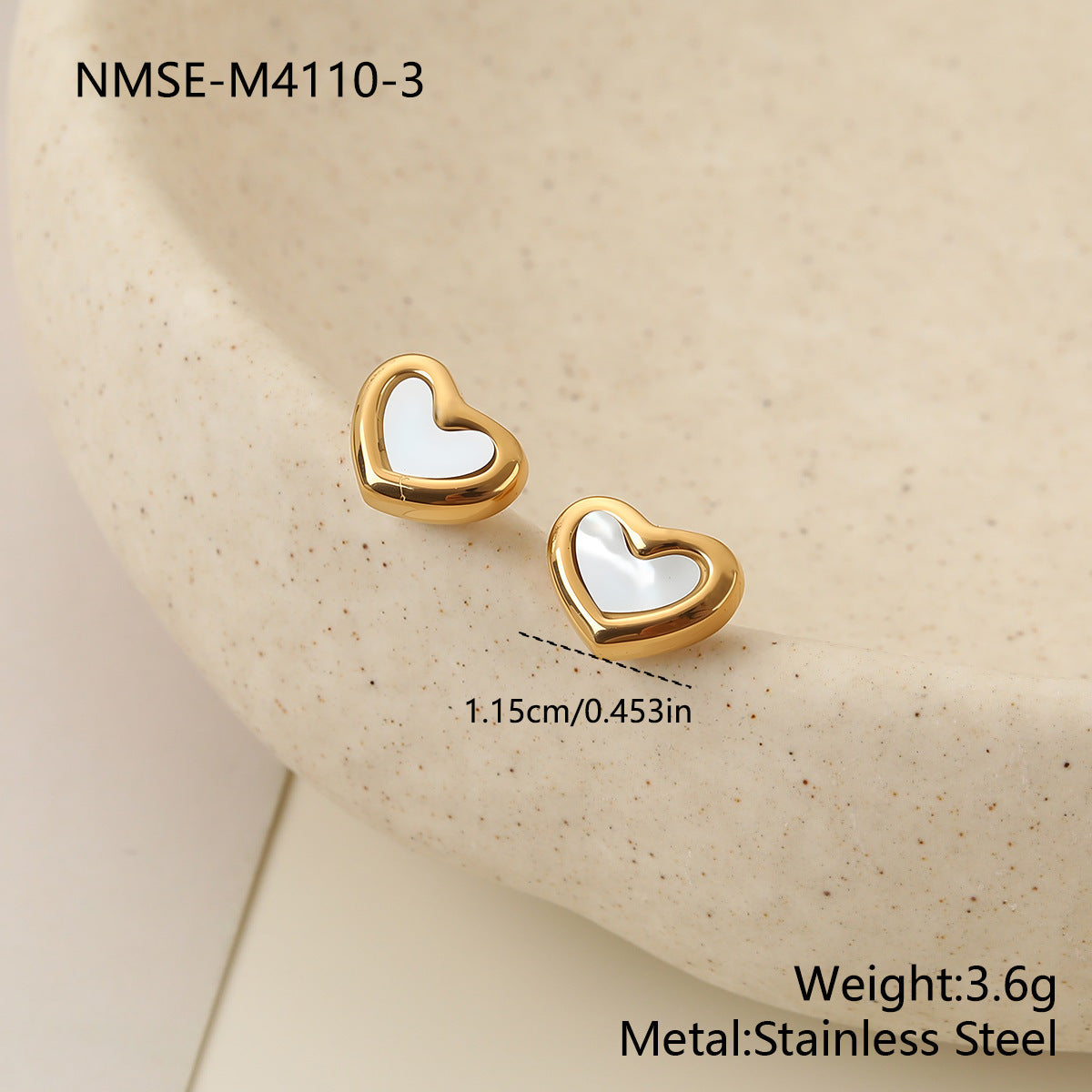 Steel Gentle White Shell Love Ear Fashion High Bracelets