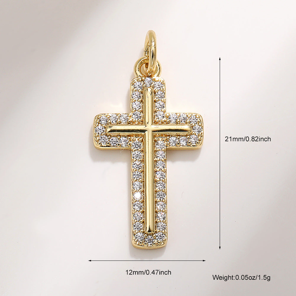 Retaining Micro Inlaid Zircon Clavicle Chain Pendants