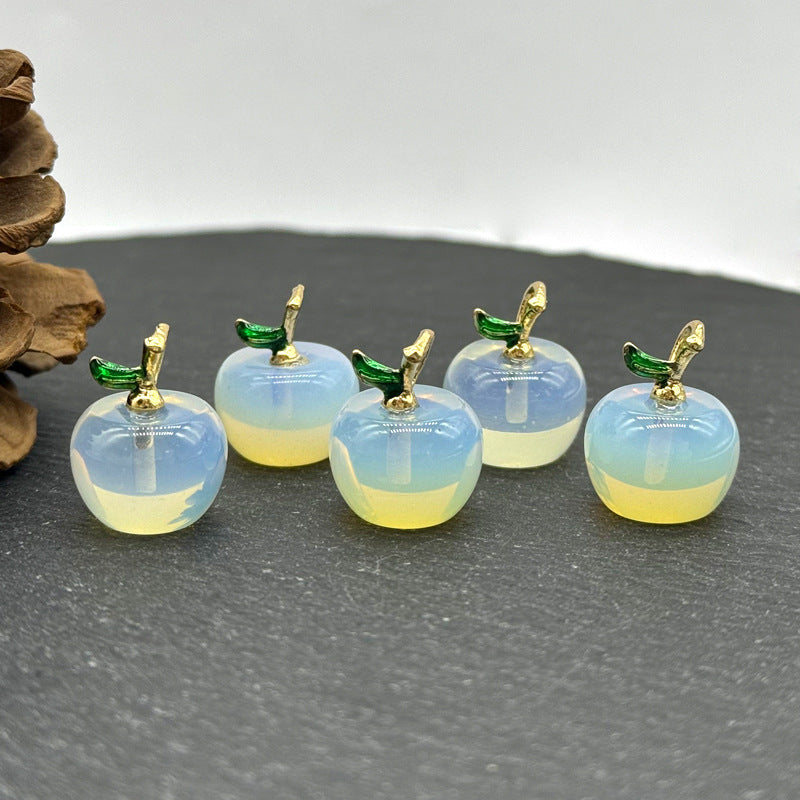 Apple Natural Stone Crystal Agate Amethyst Pink Pendants