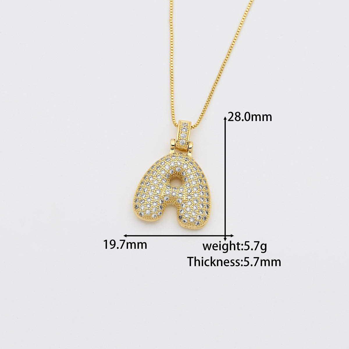Micro Inlay Hip Hop Letters English Pendant