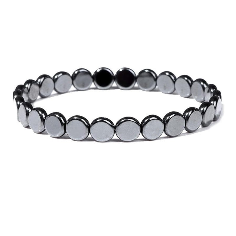 Women's & Men's Hematite Haematite Stretch Square Beaded Fashion Bracelet