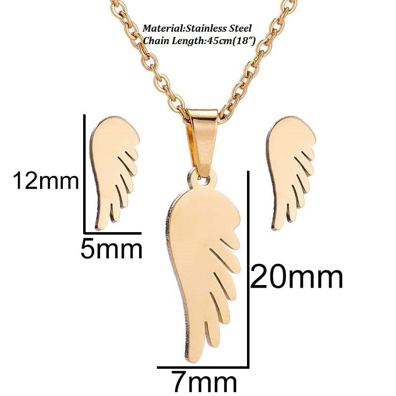 Rabbit Paper Crane Vintage Gold Plating Jewelry Set