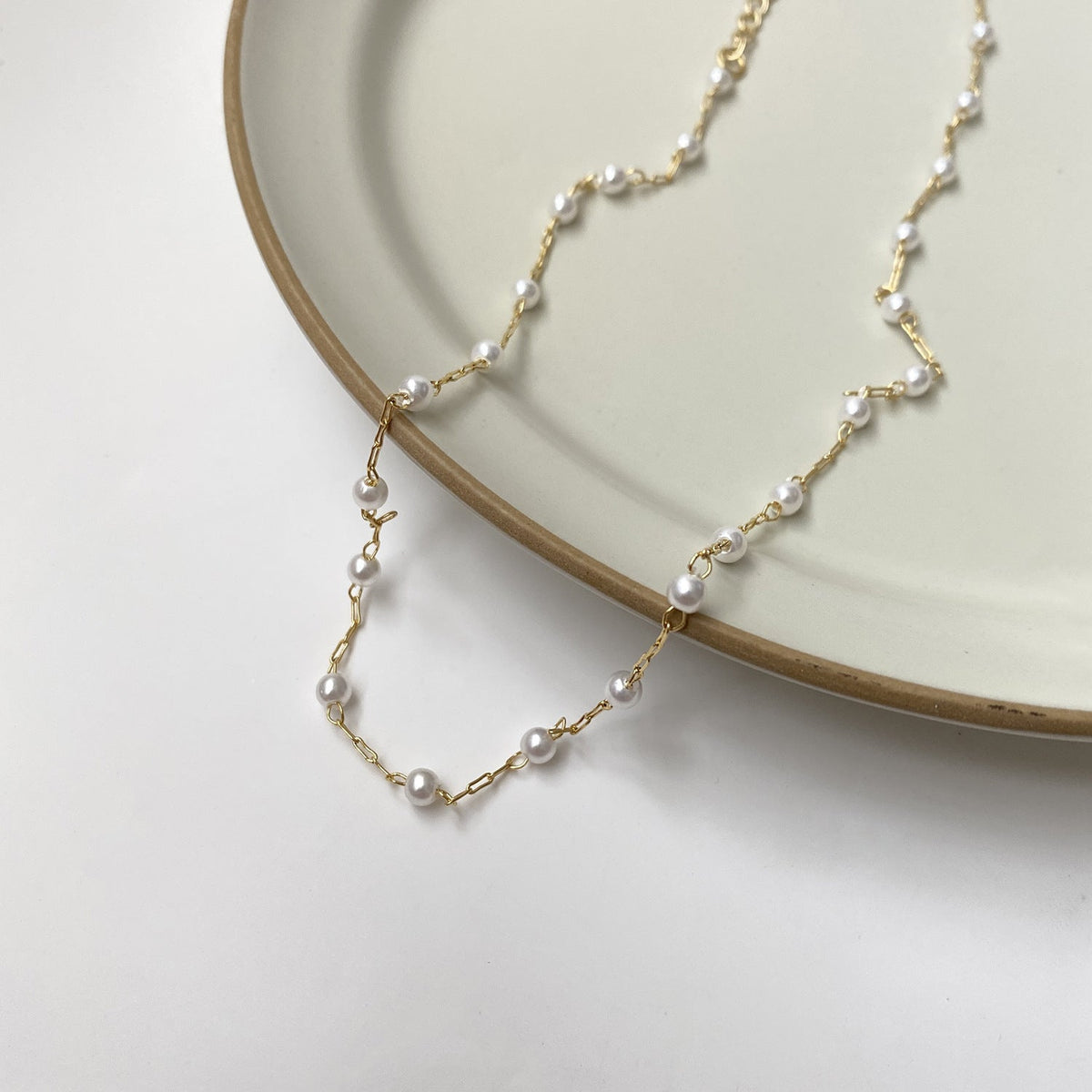 Sweet Temperament Pearl Korean Fashionmonger Ethereal Clavicle Chain Necklace