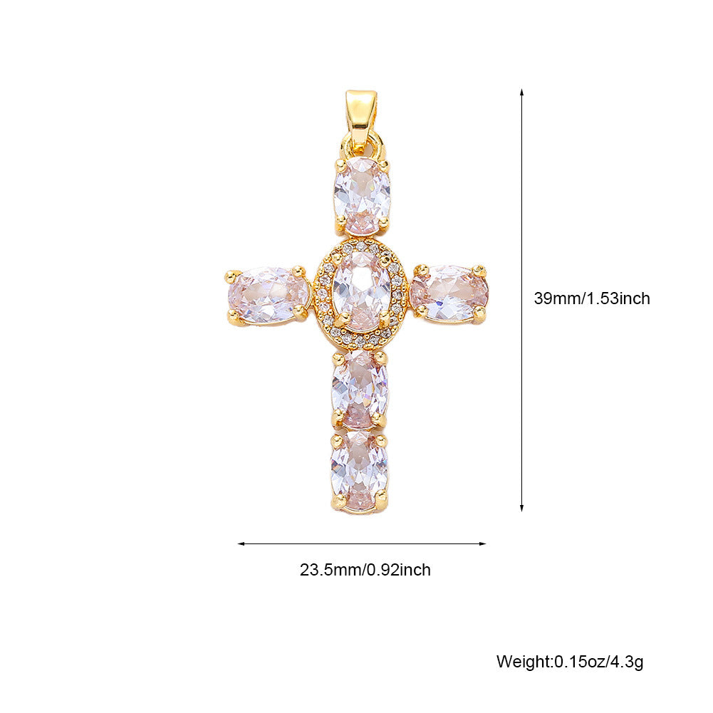 Retaining Micro Inlaid Zircon Clavicle Chain Pendants