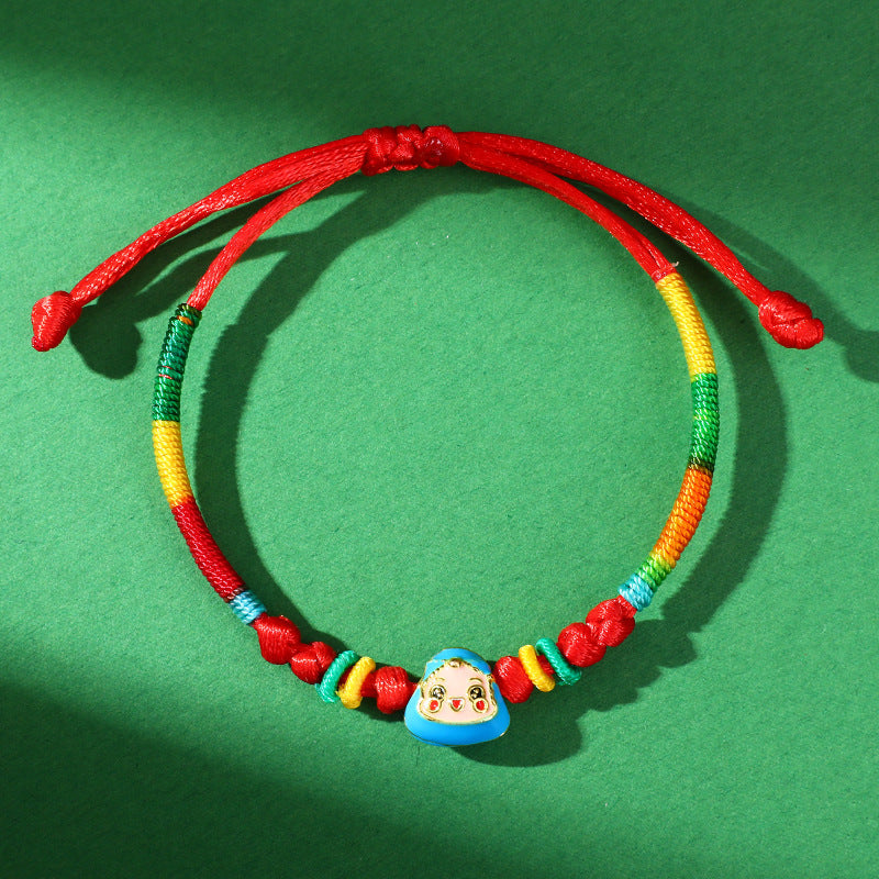 Dragon Boat Festival Colorful Rope Carrying Strap Handmade Braided Adult Bracelet