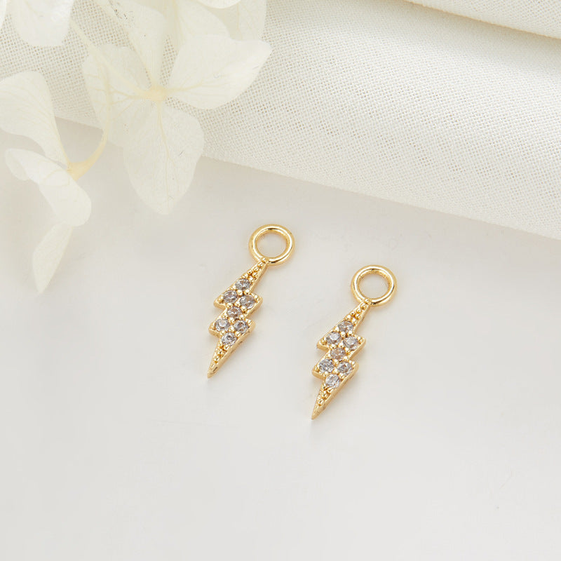 Ear Clip Small Zircon Rainbow Fishtail Lightning Unique Pendant