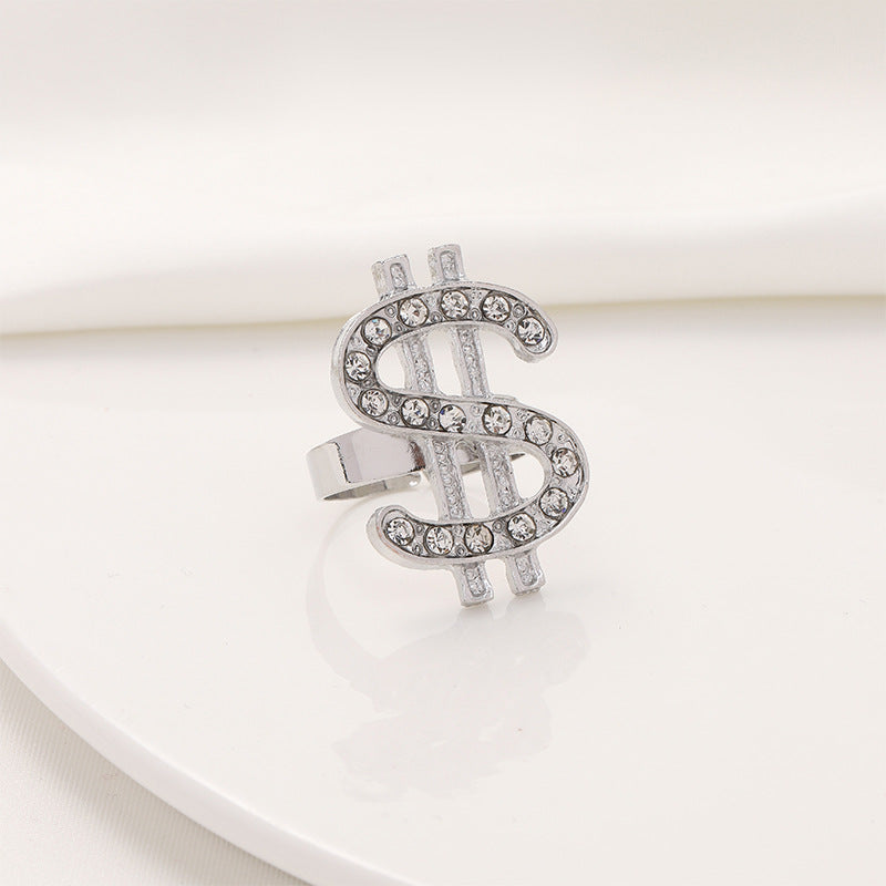 Simulation American Dollar Character Diamond Light Luxury Necklaces