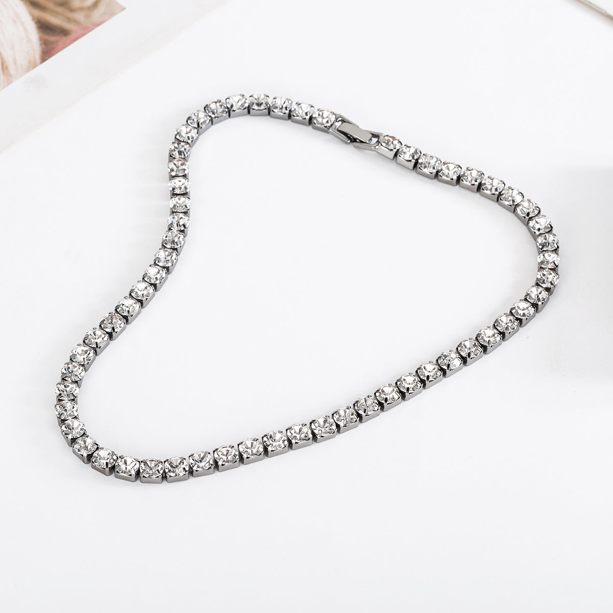 Hip Hop Claw Chain Simple Alloy Rhinestone Single Jewelry Set