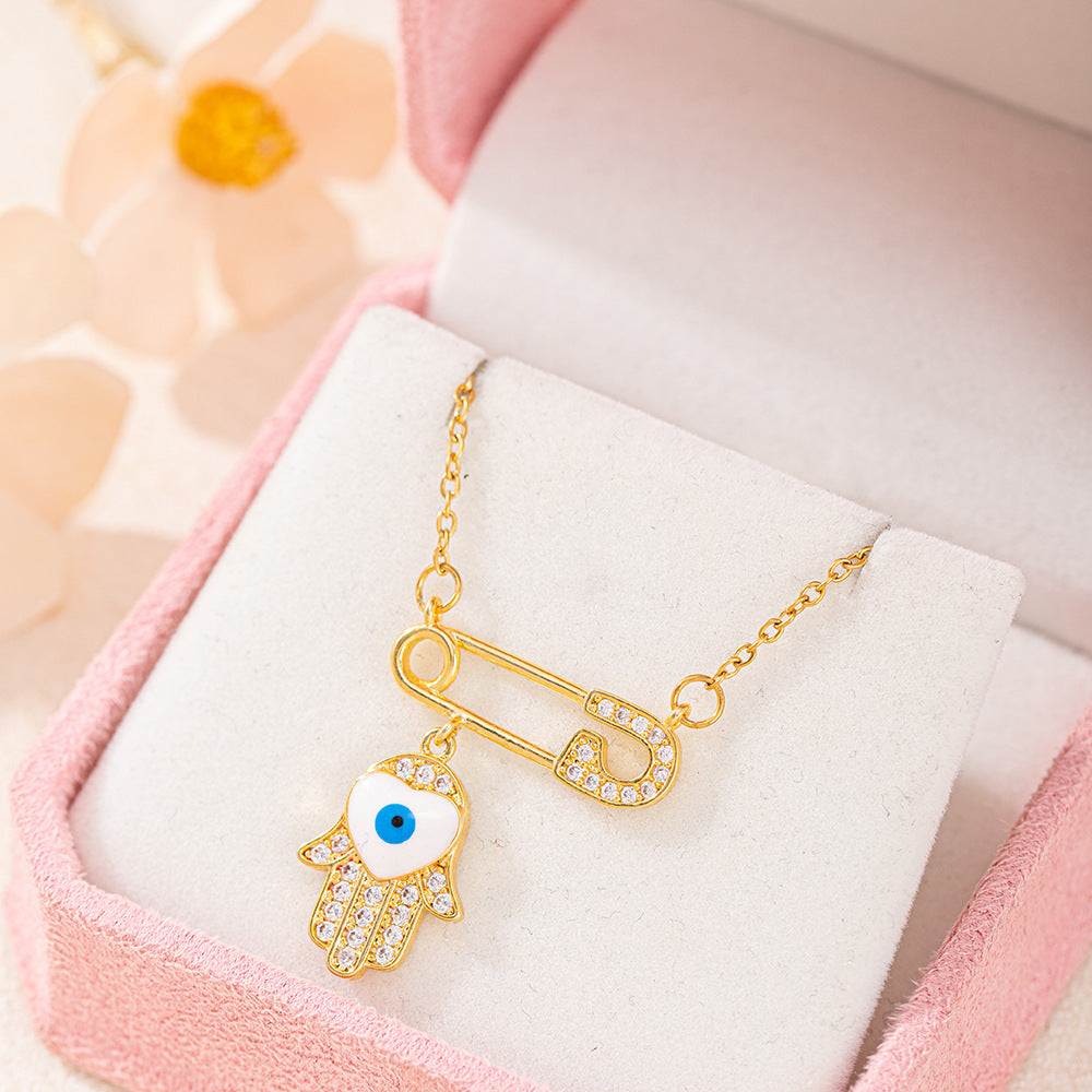 Women's Devil's Eye Pin For Special Interest Light Luxury Personalized Pendants