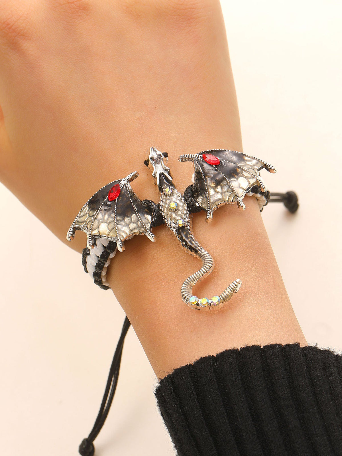 Men's Retro Colorful Oil Dragon Female Exaggerated Personalized Flying Necklaces