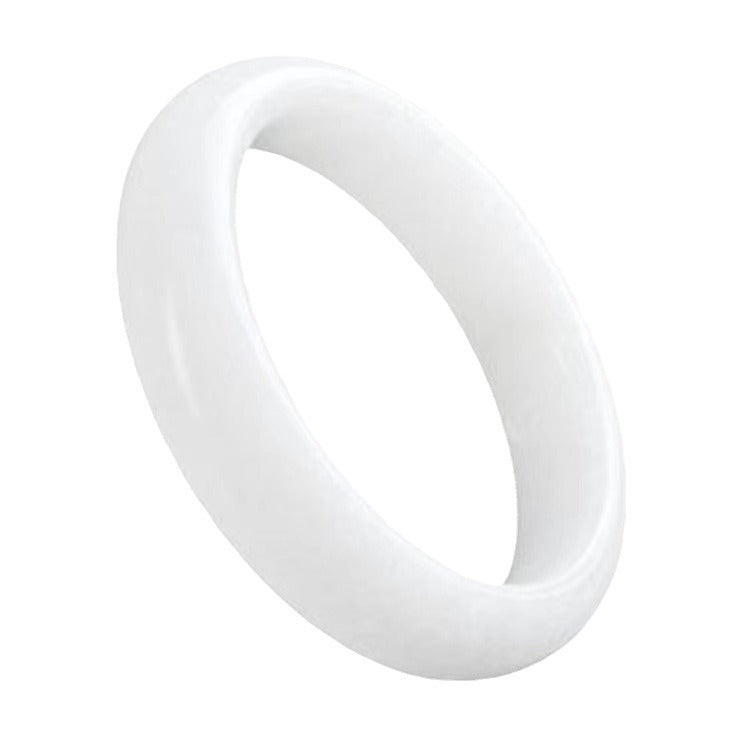 Women's Natural Afghanistan White Jade Round Bracelet