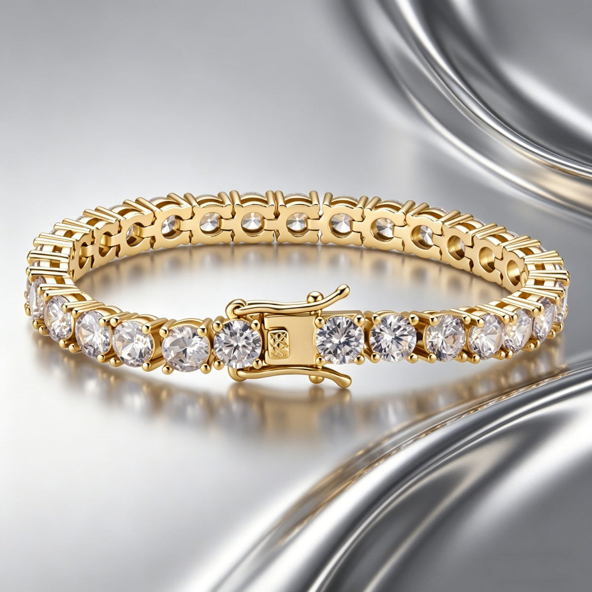Zircon Tennis Classic Gold Plating Advanced Bracelets