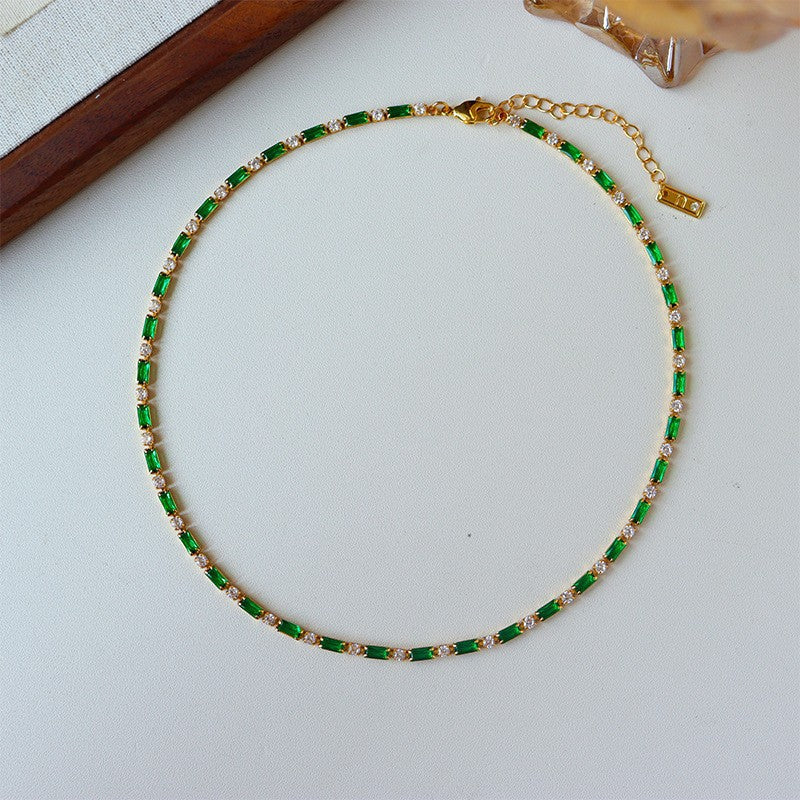 Women's Luxury Square Color Zircon High-grade Dopamine Stylish Simple Versatile Watch Bracelets