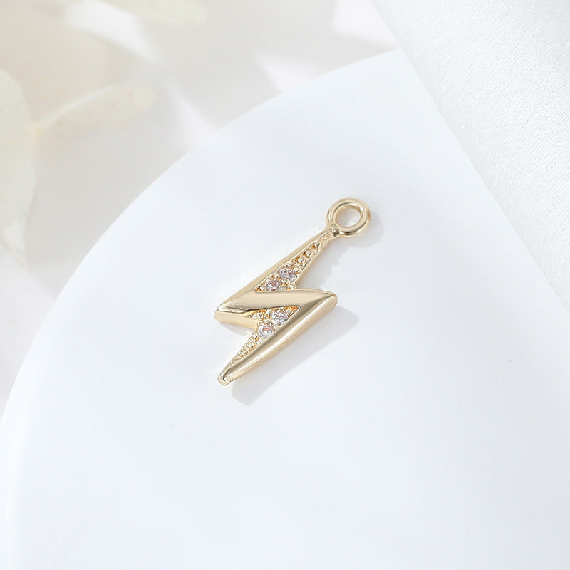 Copper Plating Zircon Small Cute Fishtail Pendants