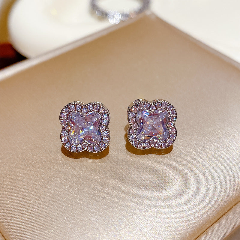 Flower Collection Real Gold Plating Quality Sweet Earrings